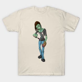 Zombie Girl Artist Painter with a Palette MONSTER GIRLS Series I T-Shirt